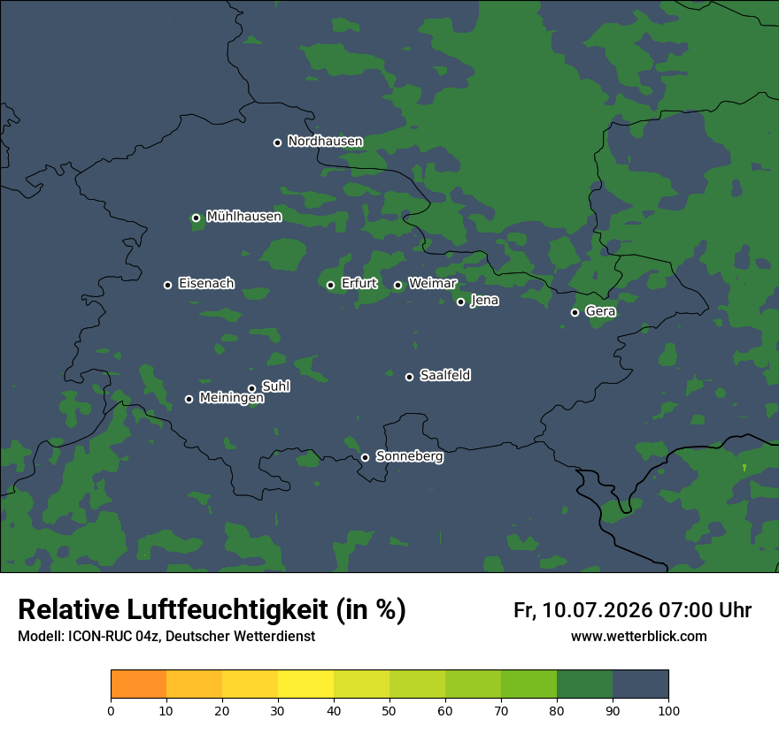 Modellkarte ICON-RUC – relhum – th