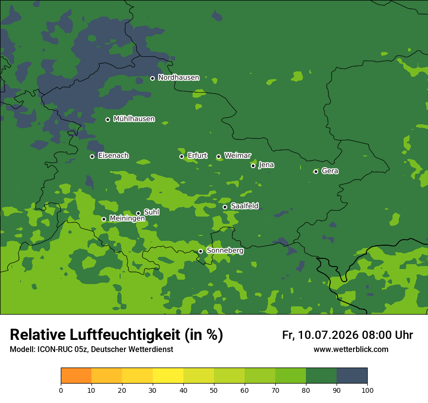 Modellkarte ICON-RUC – relhum – th