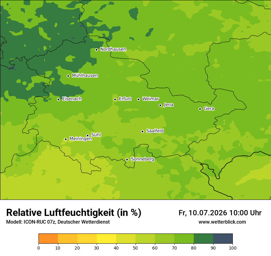 Modellkarte ICON-RUC – relhum – th