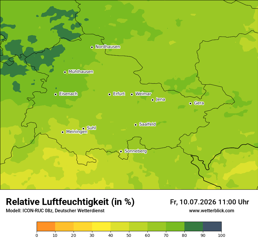 Modellkarte ICON-RUC – relhum – th