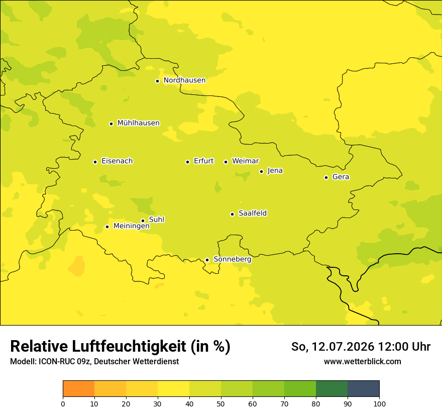 Modellkarte ICON-RUC – relhum – th