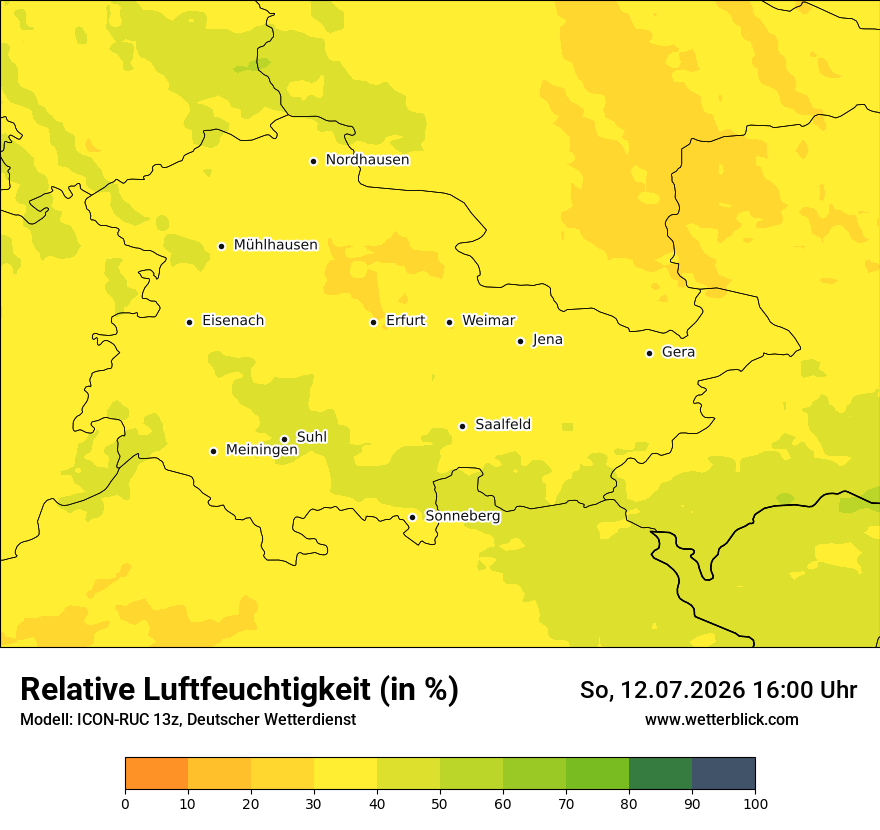 Modellkarte ICON-RUC – relhum – th