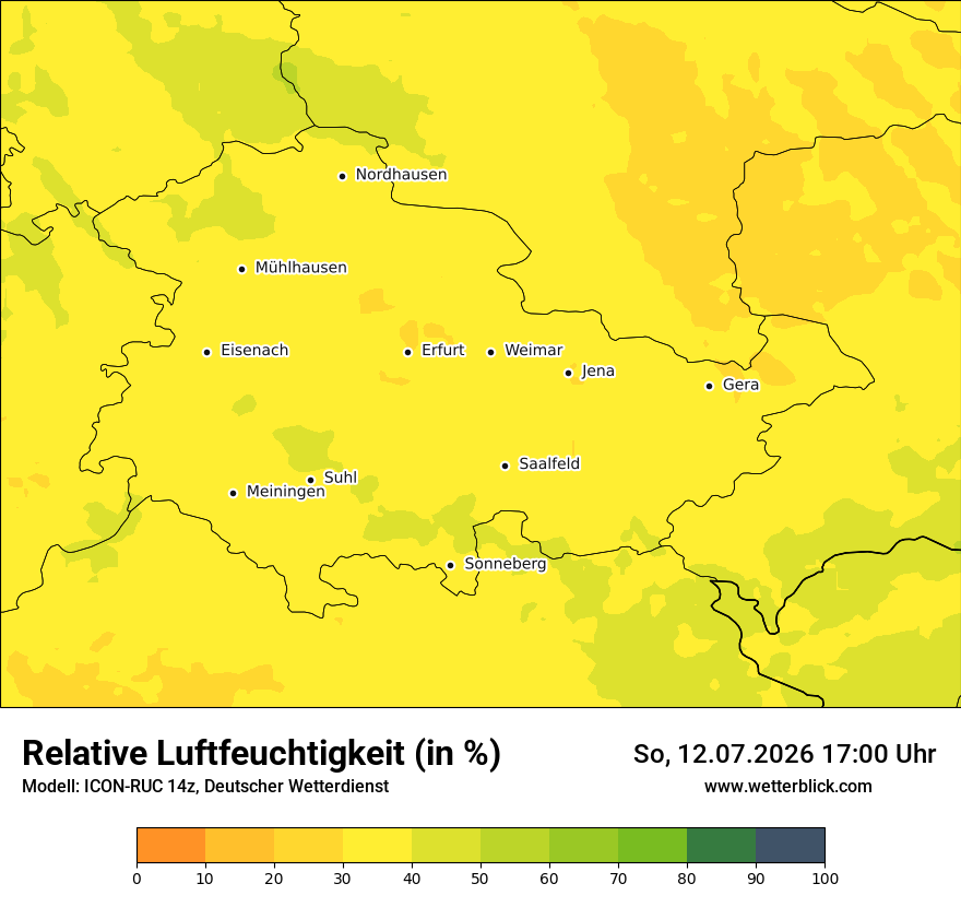 Modellkarte ICON-RUC – relhum – th
