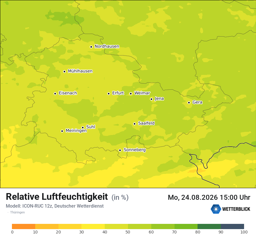 Modellkarte ICON-RUC – relhum – th