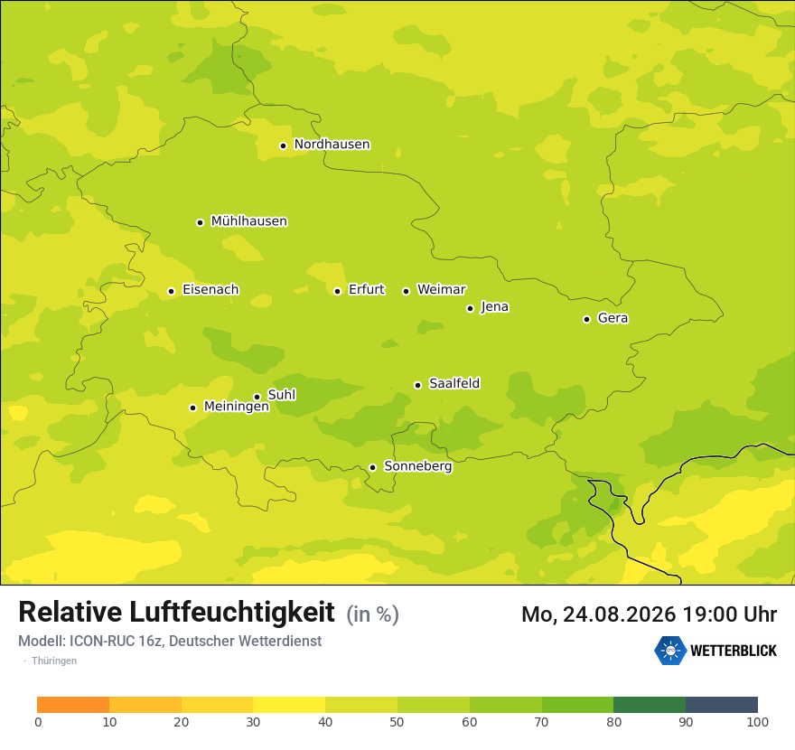 Modellkarte ICON-RUC – relhum – th