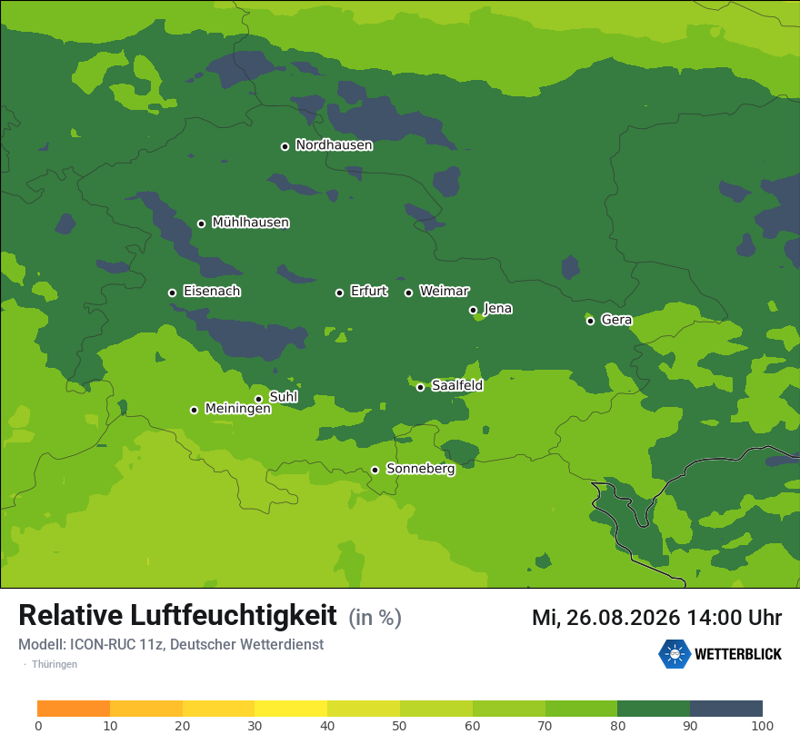 Modellkarte ICON-RUC – relhum – th