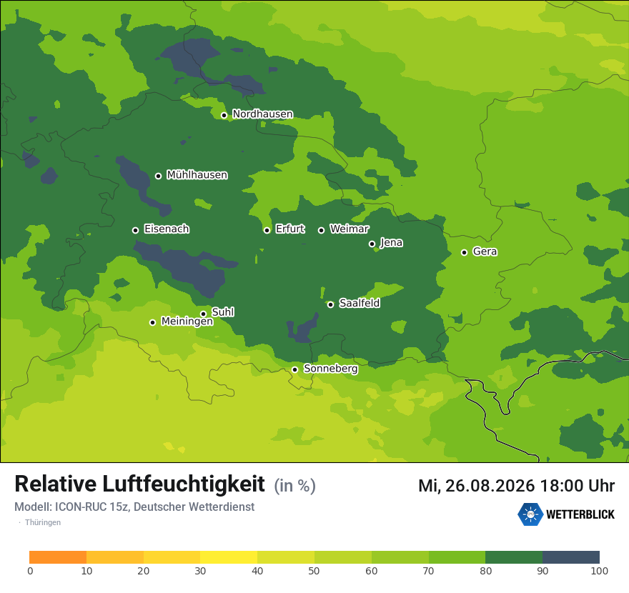 Modellkarte ICON-RUC – relhum – th