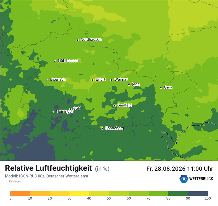 Modellkarte ICON-RUC – relhum – th