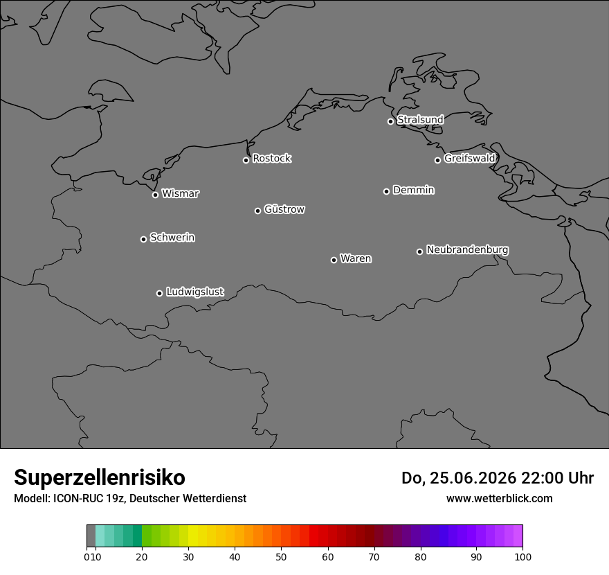 Modellkarte ICON-RUC – superzellenrisiko – mv