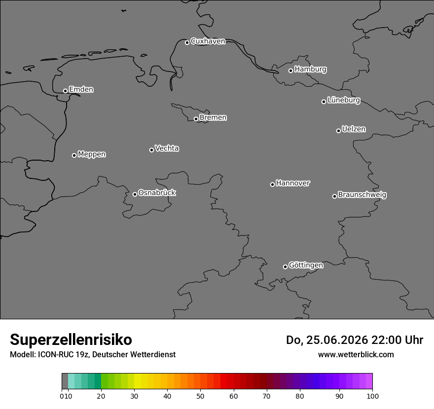 Modellkarte ICON-RUC – superzellenrisiko – ni