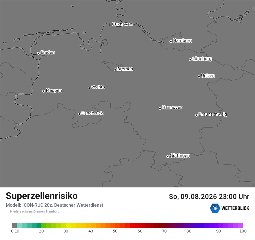 Modellkarte ICON-RUC – superzellenrisiko – ni