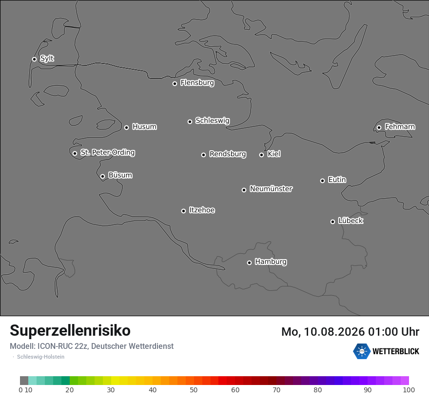 Modellkarte ICON-RUC – superzellenrisiko – sh