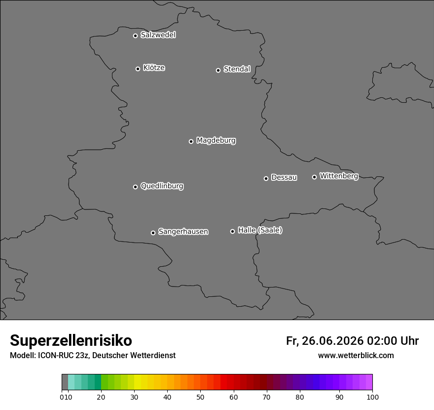 Modellkarte ICON-RUC – superzellenrisiko – st