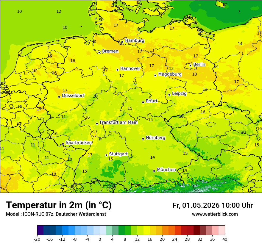 Wetterbild ICON-RUC