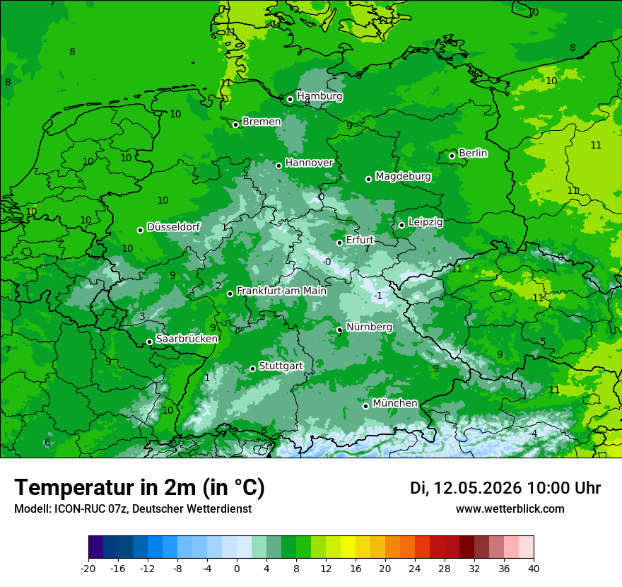 Wetterbild ICON-RUC