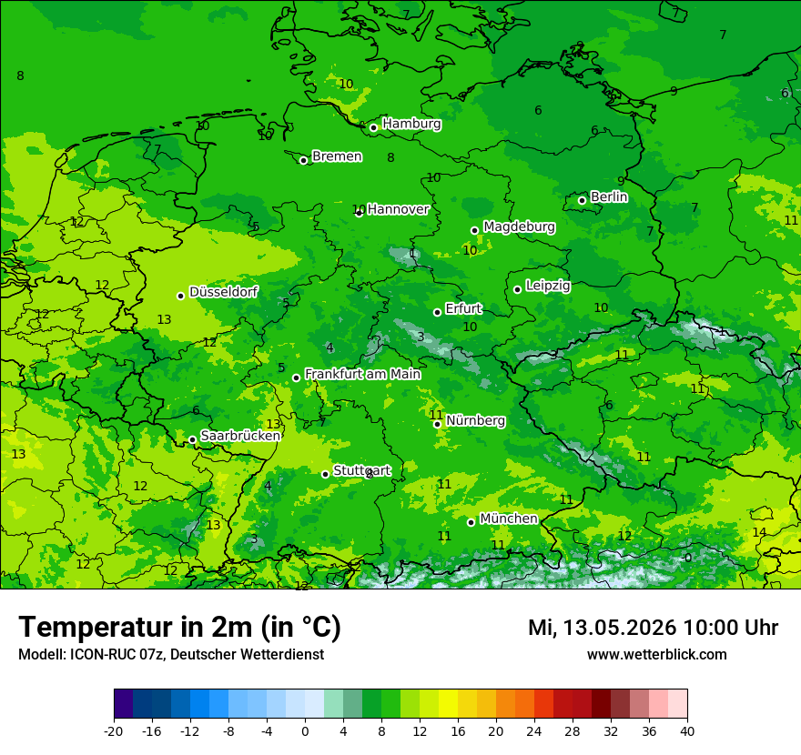 Wetterbild ICON-RUC