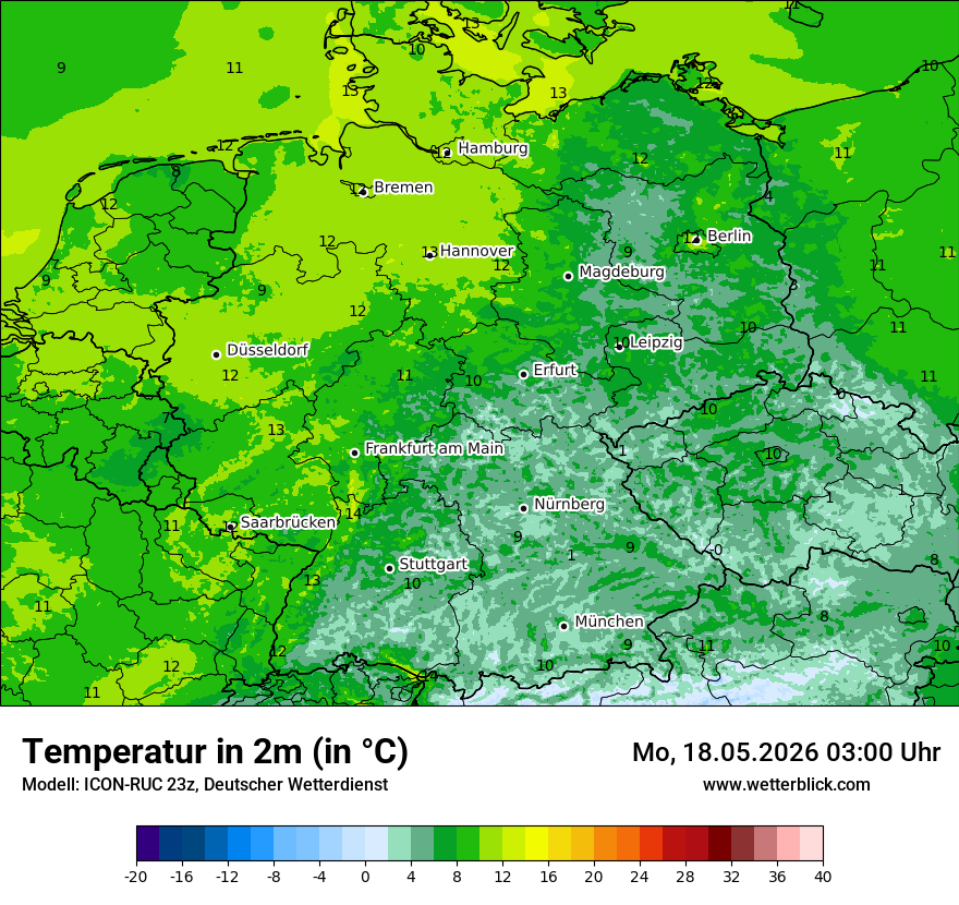 Wetterbild ICON-RUC