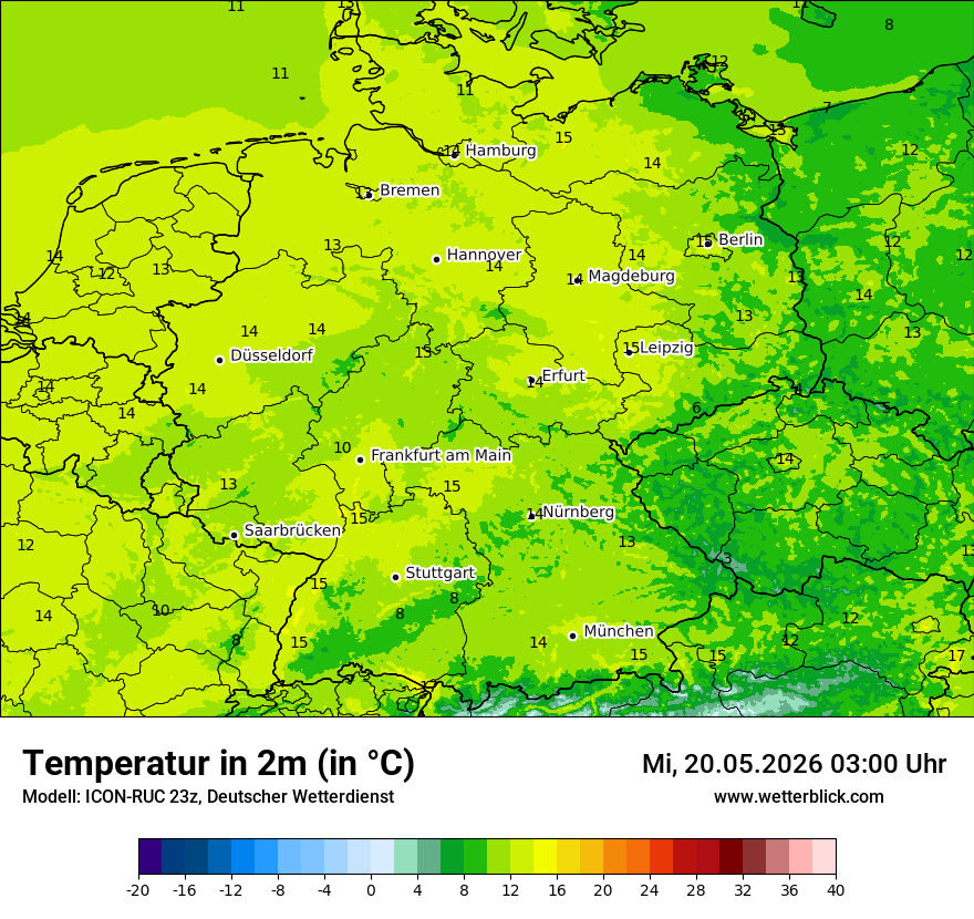 Wetterbild ICON-RUC