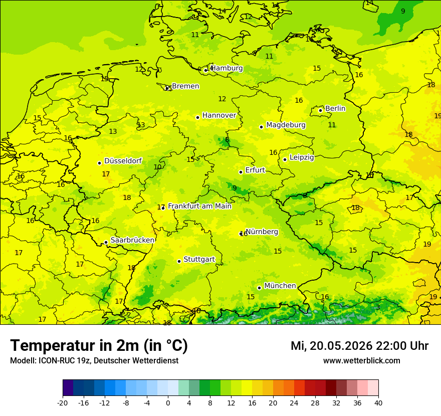 Wetterbild ICON-RUC