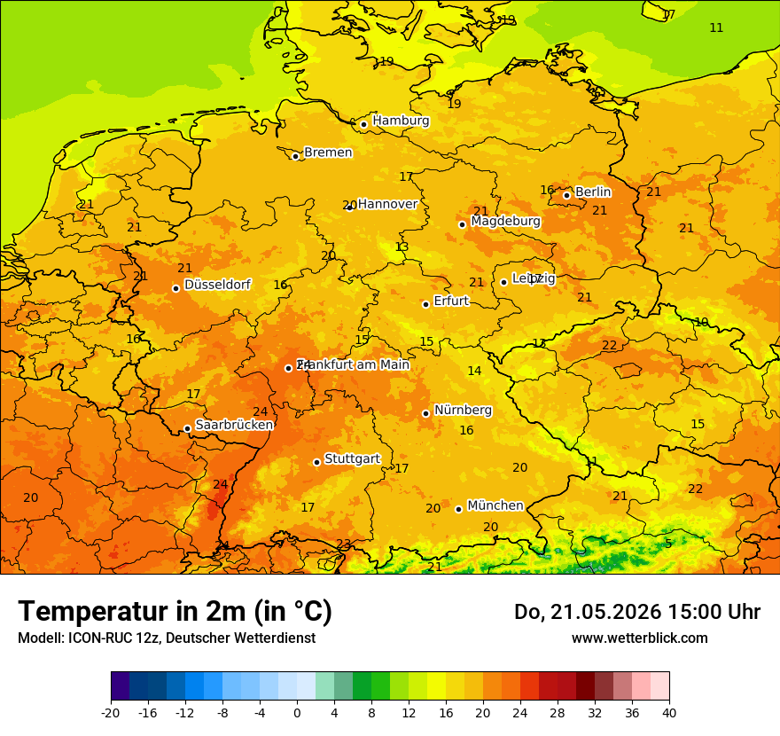 Wetterbild ICON-RUC