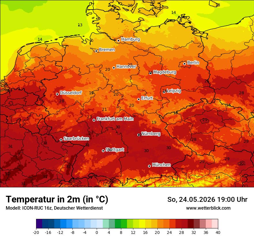 Wetterbild ICON-RUC