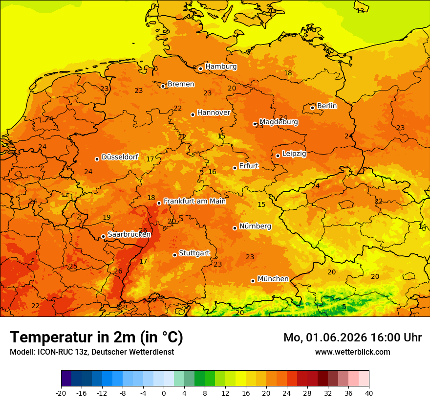 Wetterbild ICON-RUC