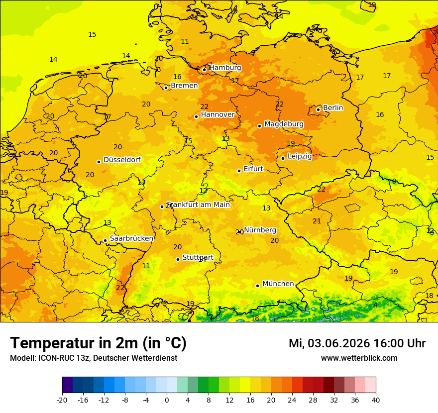 Wetterbild ICON-RUC
