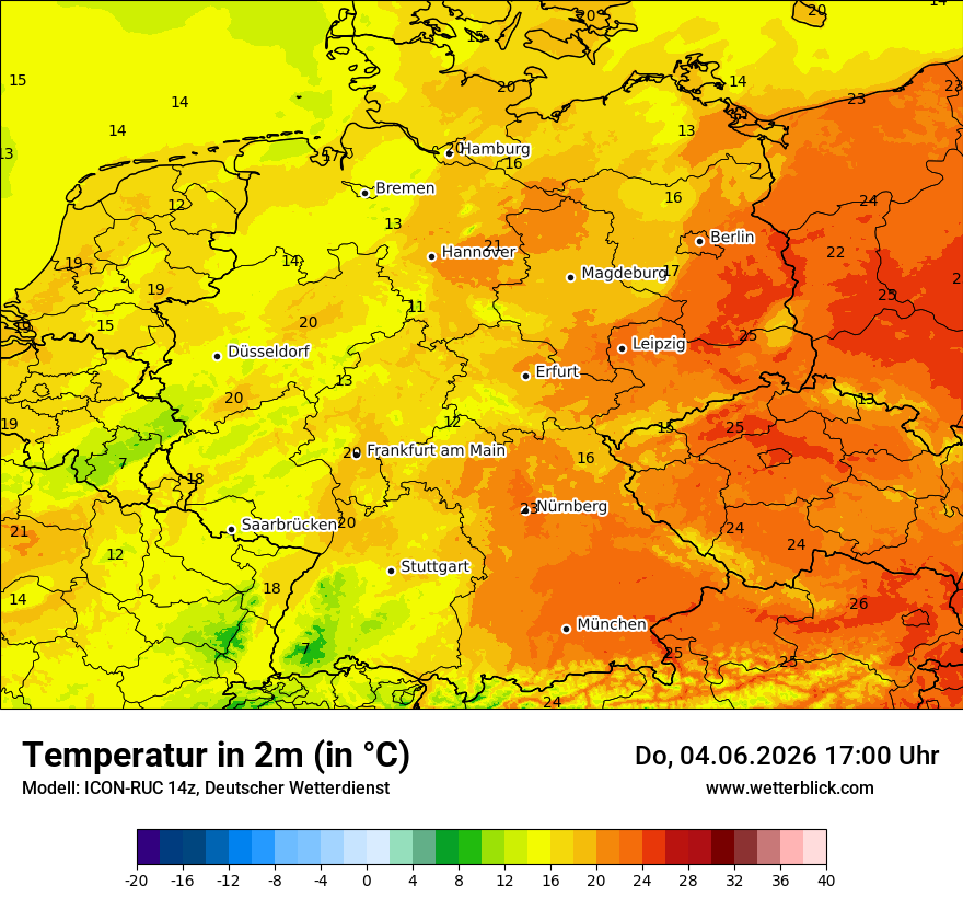 Wetterbild ICON-RUC