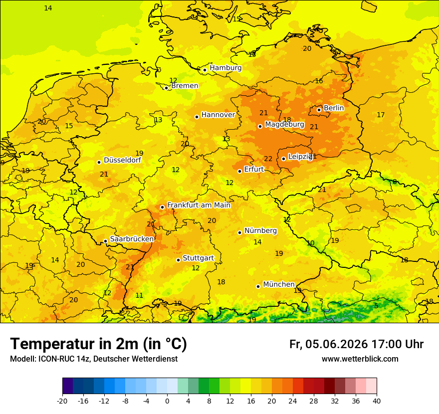 Wetterbild ICON-RUC