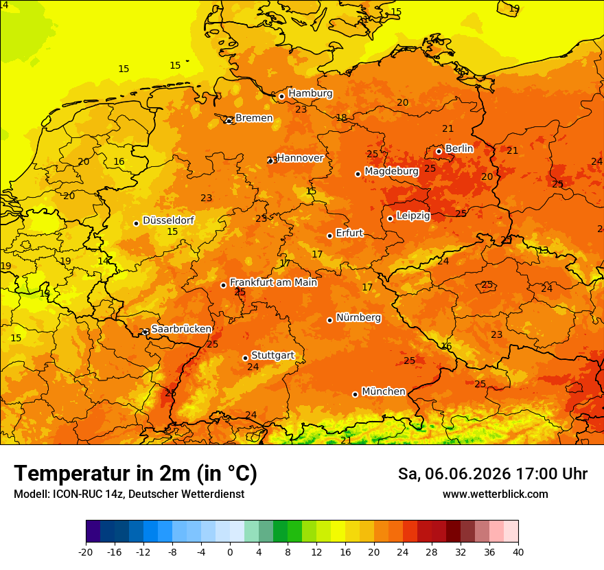 Wetterbild ICON-RUC