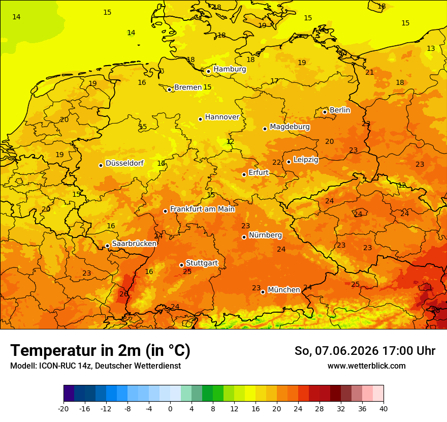 Wetterbild ICON-RUC