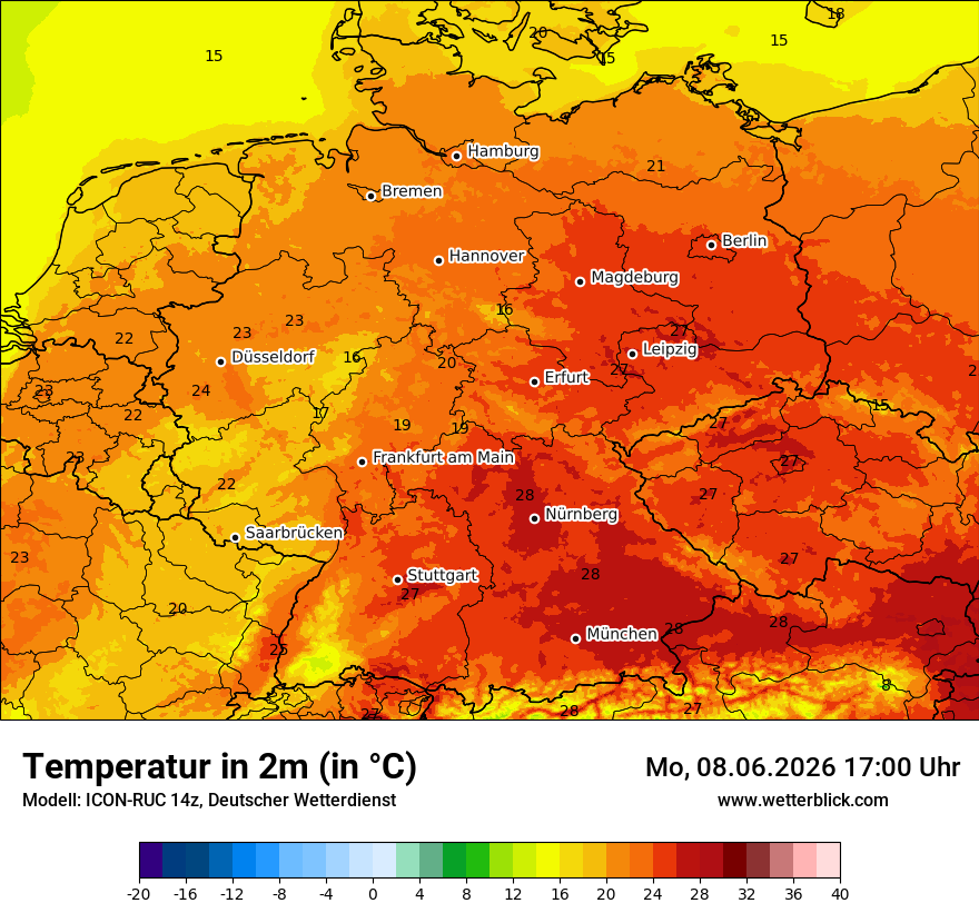 Wetterbild ICON-RUC