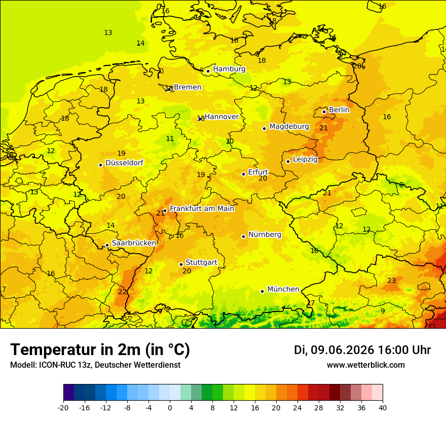 Wetterbild ICON-RUC