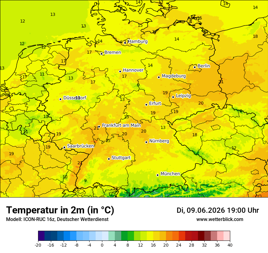 Wetterbild ICON-RUC