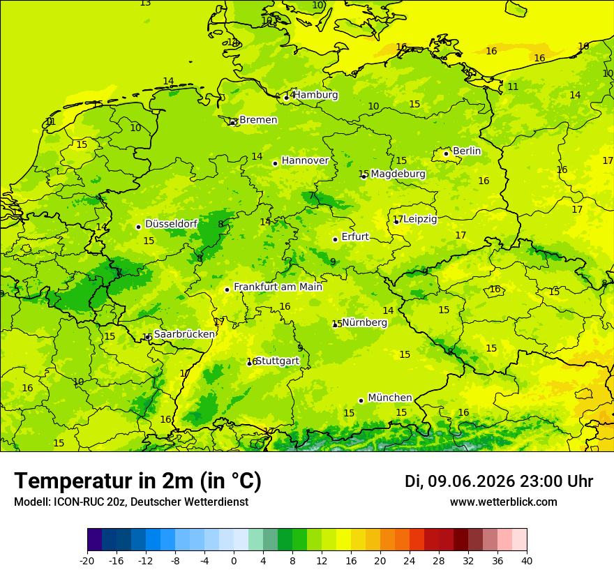 Wetterbild ICON-RUC