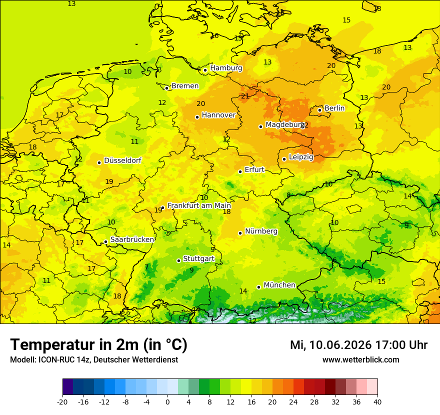Wetterbild ICON-RUC