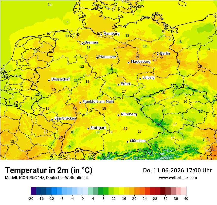 Wetterbild ICON-RUC