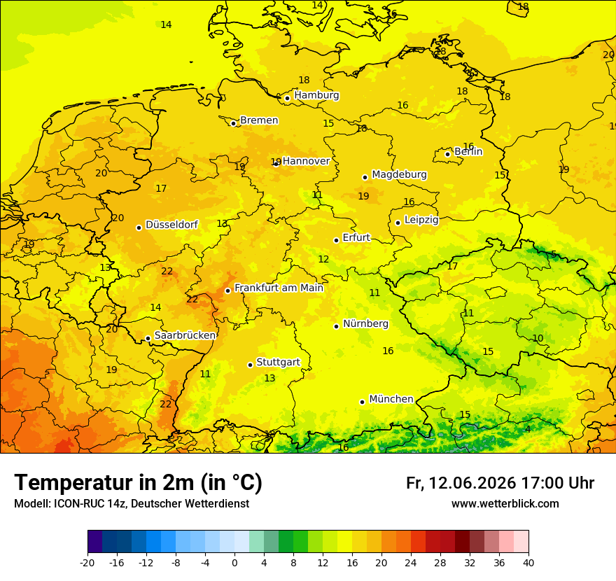 Wetterbild ICON-RUC