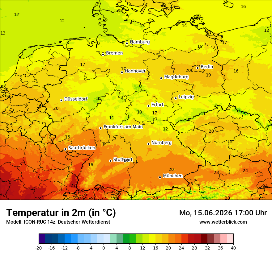 Wetterbild ICON-RUC
