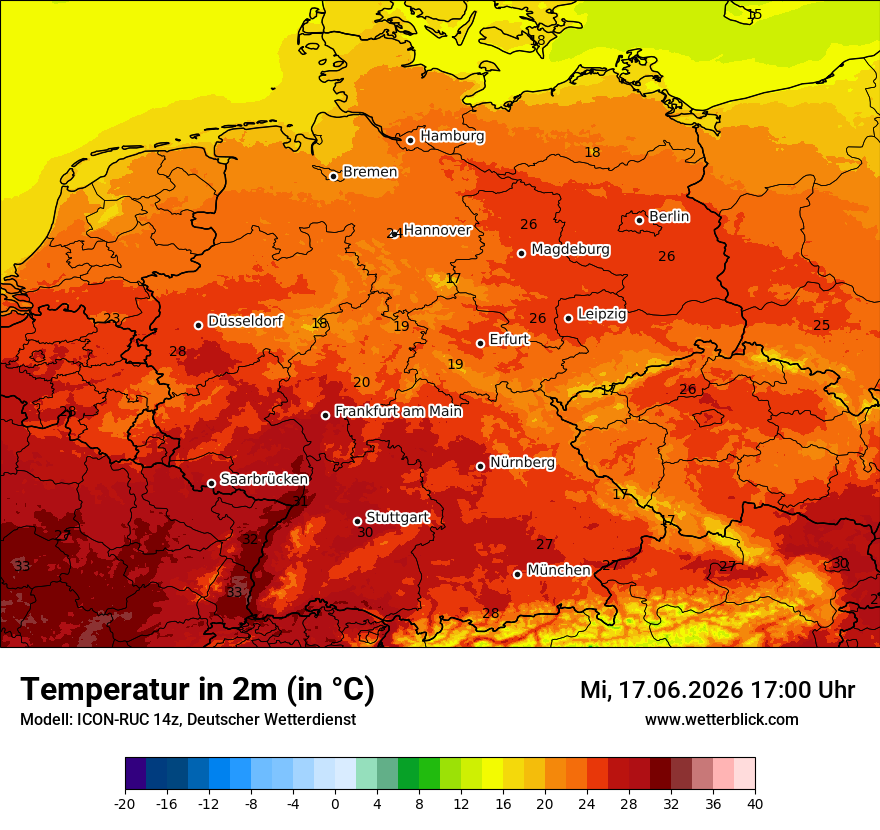Wetterbild ICON-RUC
