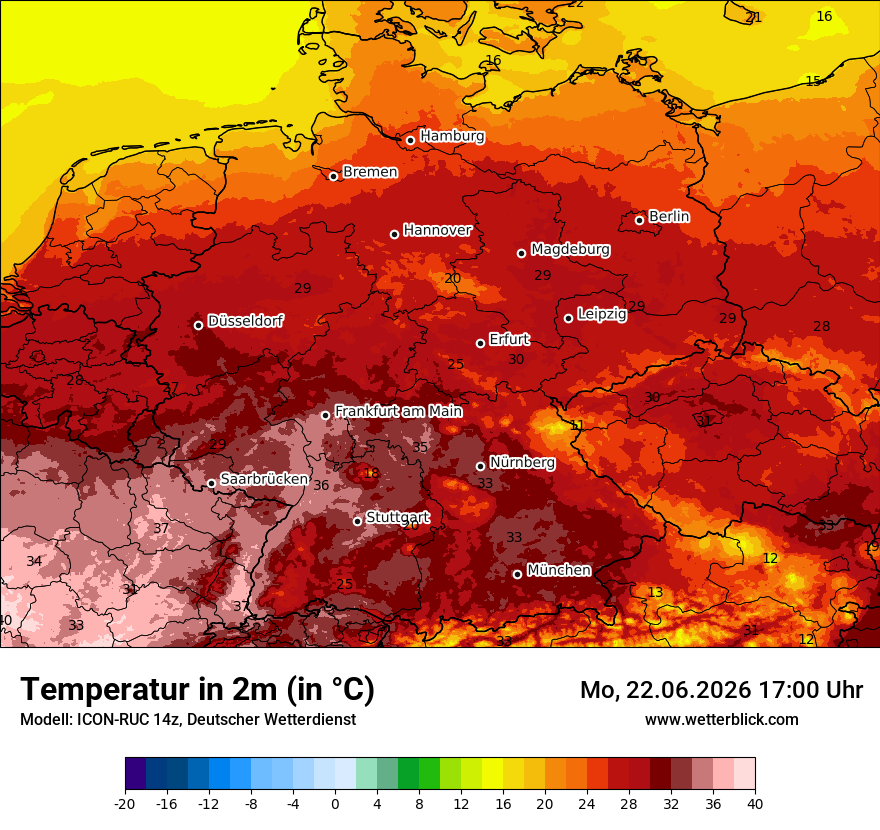 Wetterbild ICON-RUC