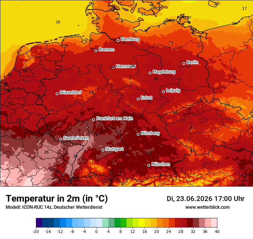 Wetterbild ICON-RUC