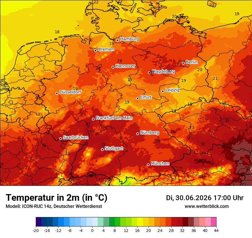 Wetterbild ICON-RUC