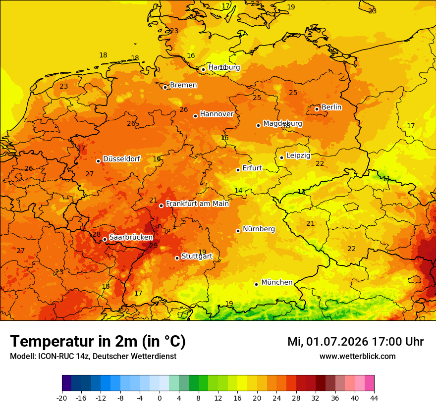 Wetterbild ICON-RUC