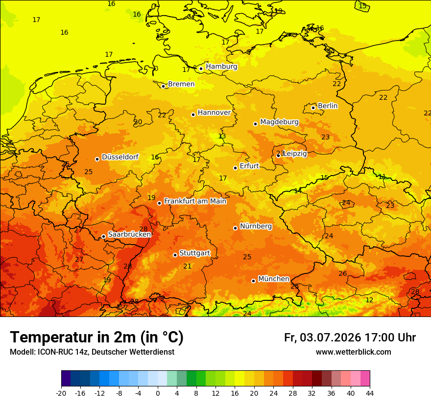 Wetterbild ICON-RUC