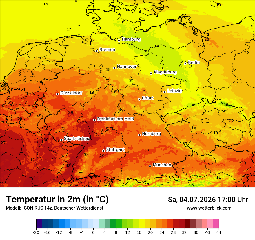 Wetterbild ICON-RUC