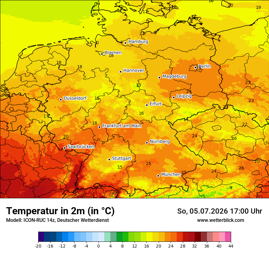 Wetterbild ICON-RUC