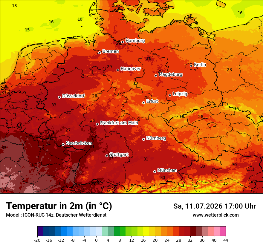 Wetterbild ICON-RUC