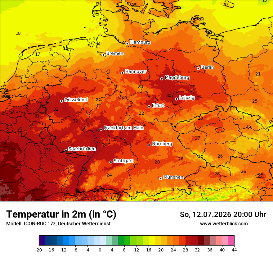 Wetterbild ICON-RUC