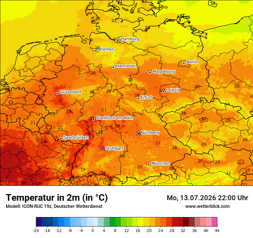 Wetterbild ICON-RUC